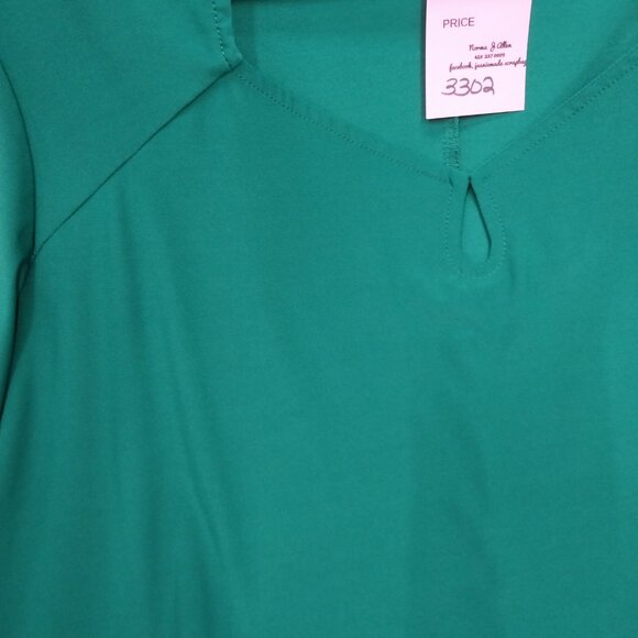 3302 Size 1X Anthony Two Piece Pant Set In Hunter Green and Camel - Picture 2 of 10